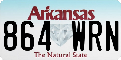 AR license plate 864WRN