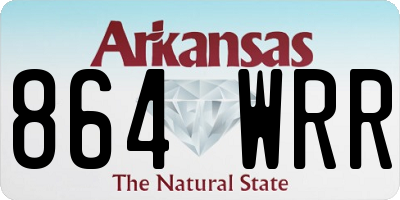 AR license plate 864WRR
