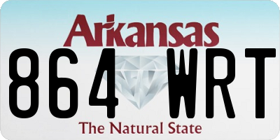 AR license plate 864WRT
