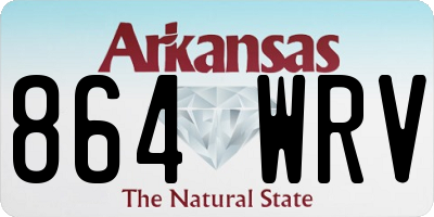 AR license plate 864WRV
