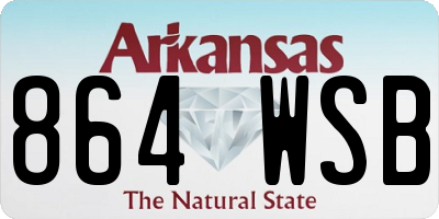AR license plate 864WSB