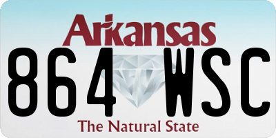 AR license plate 864WSC