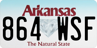 AR license plate 864WSF