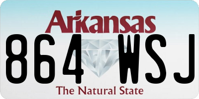 AR license plate 864WSJ