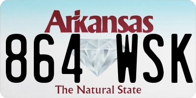 AR license plate 864WSK