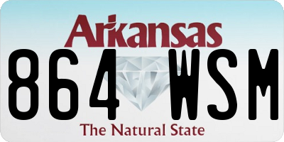AR license plate 864WSM