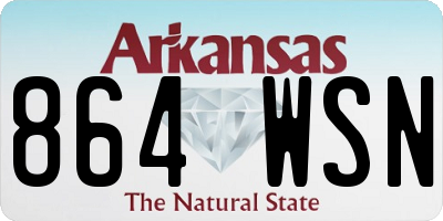 AR license plate 864WSN