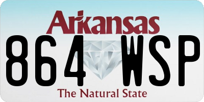 AR license plate 864WSP