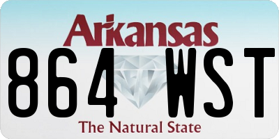 AR license plate 864WST