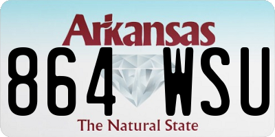 AR license plate 864WSU