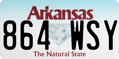 AR license plate 864WSY