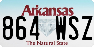 AR license plate 864WSZ