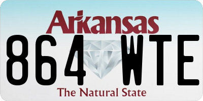 AR license plate 864WTE