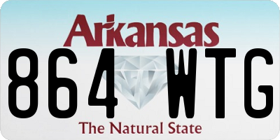 AR license plate 864WTG