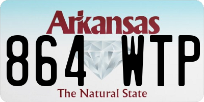 AR license plate 864WTP