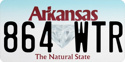 AR license plate 864WTR