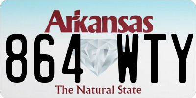 AR license plate 864WTY