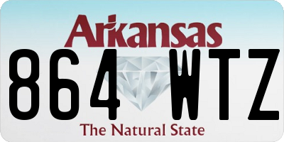 AR license plate 864WTZ