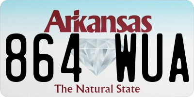 AR license plate 864WUA