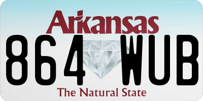 AR license plate 864WUB