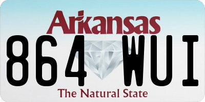 AR license plate 864WUI