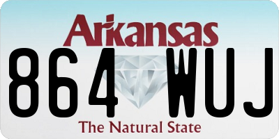 AR license plate 864WUJ