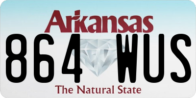 AR license plate 864WUS
