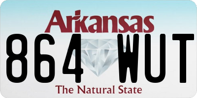 AR license plate 864WUT