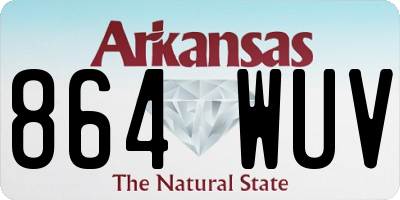 AR license plate 864WUV