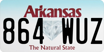 AR license plate 864WUZ
