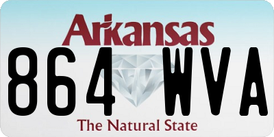 AR license plate 864WVA