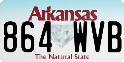 AR license plate 864WVB