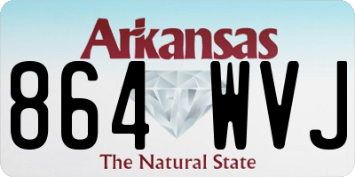 AR license plate 864WVJ
