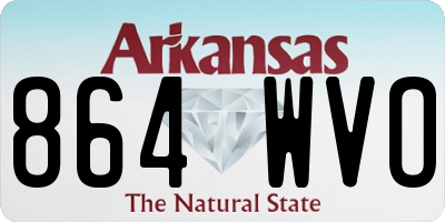AR license plate 864WVO