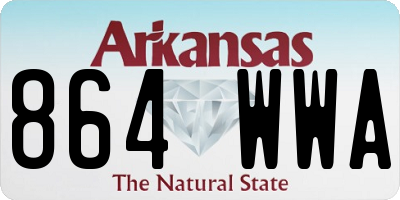 AR license plate 864WWA