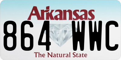 AR license plate 864WWC