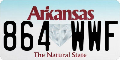 AR license plate 864WWF