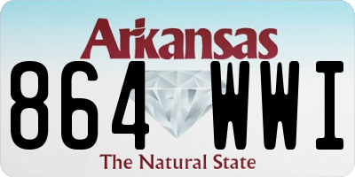 AR license plate 864WWI