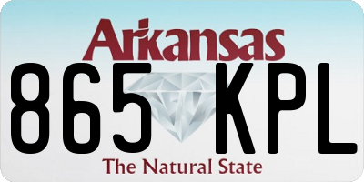 AR license plate 865KPL