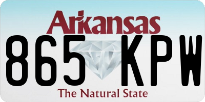 AR license plate 865KPW