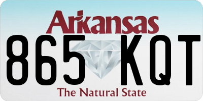 AR license plate 865KQT