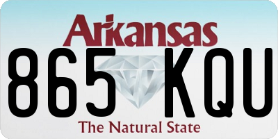 AR license plate 865KQU