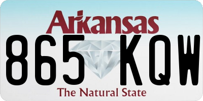 AR license plate 865KQW