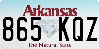 AR license plate 865KQZ