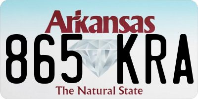 AR license plate 865KRA