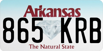AR license plate 865KRB