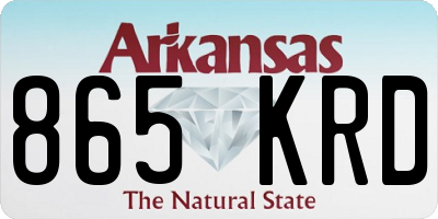 AR license plate 865KRD