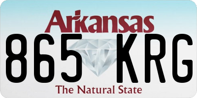 AR license plate 865KRG