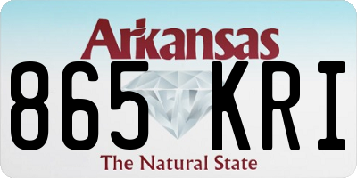 AR license plate 865KRI