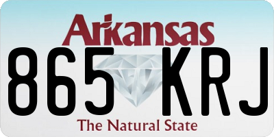 AR license plate 865KRJ
